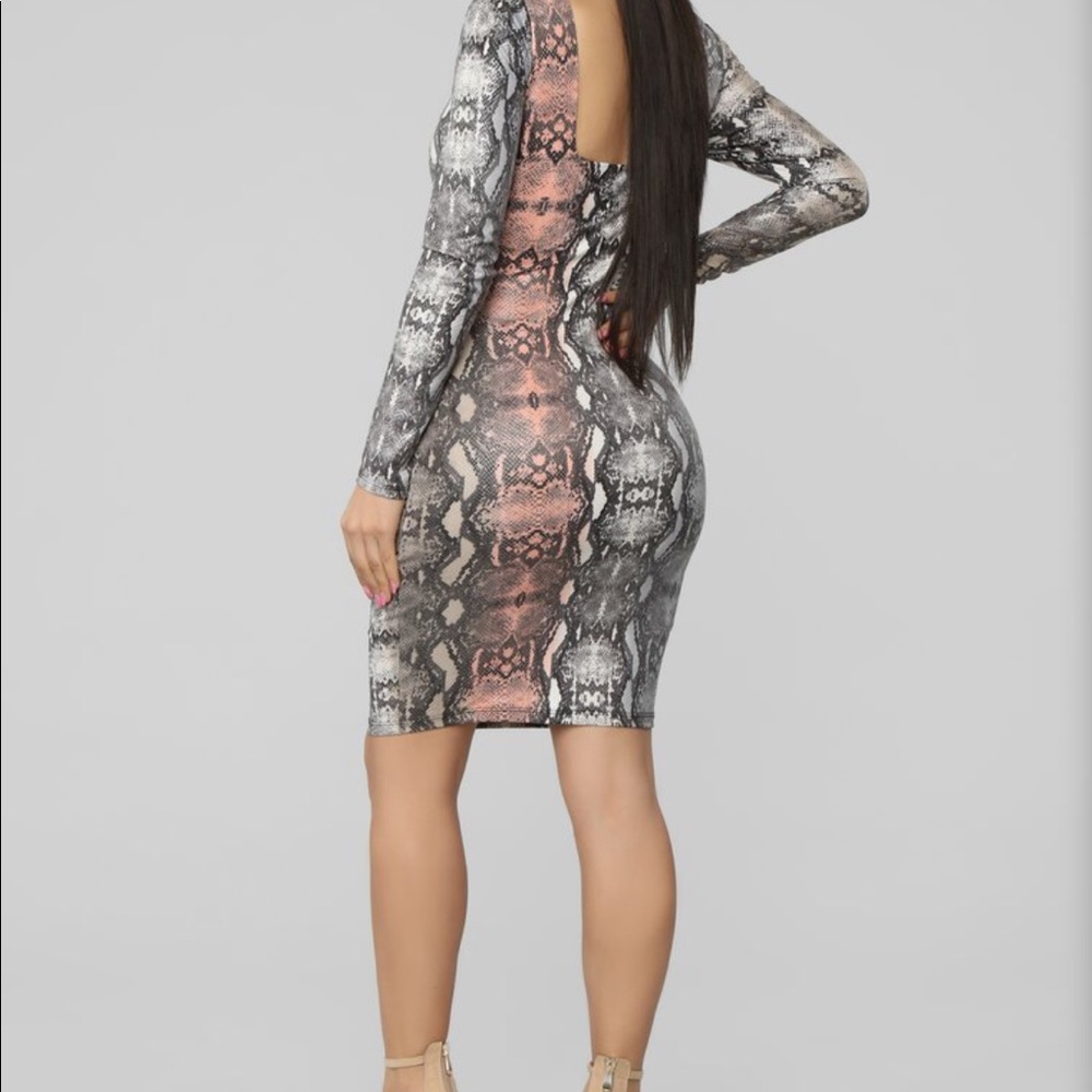 Snake Print Midi Dress. NWT - Picture 3 of 6